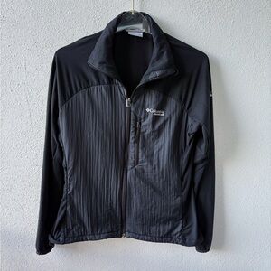Columbia Montrail Black‎ Women’s Size L Packable Jacket Long Sleeve Front Zip